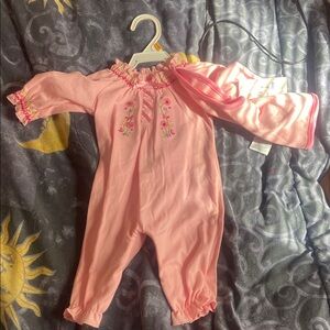 Pink Floral Baby Romper